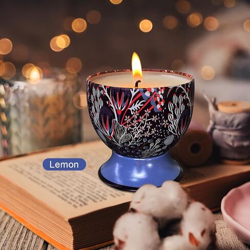 Home Aromatherapy Candles, 2 Packs of 4-Ounce Natural Fresh Freesia and Lavender Aromatherapy Candles, Suitable for Women, Portable Candle Gifts for Mother's Day, Birthdays, and Christmas in Kuwait