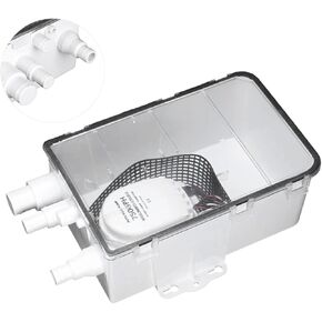 750 GPH 12V Shower Sump Pump System, Multiple Inlet Ports, Easy Installation, Ignition Protected, Clear Cover, Check-Valve on Outlet in Kuwait