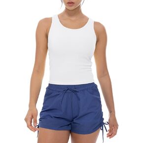 Ukaste Women's Studio Essential Cropped Tank Top Scoop Neck Sleeveless Casual Yoga Tops