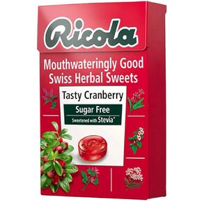 Ricola Cranberry Sf Lozenges Box 45G Pack of 20