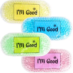 Hilph Kids Ice Packs for Boo Boos, Reusable Toddler Ice Packs for Kids Injuries, Colorful Gel Beads Ice Packs Hot Cold Compress for Children's Pain Relief, Bump, Bruise, First Aid, 4 Pack