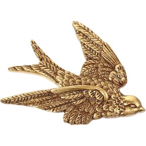 Yardwe Birds Wall Figurines Resin Bird Wall Art Swallow Wall Sculptures Hanging Bird Ornament 3D Flying Birds Wall Decoration for Garden Home Bedroom Decor