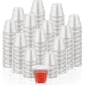 Lilymicky [1000 Count - 1 oz Disposable Medicine Cups, 1 oz Plastic Med Cups, Plastic Measuring Cups For Mixed Pills, Medication Measuring, Resin Mixing