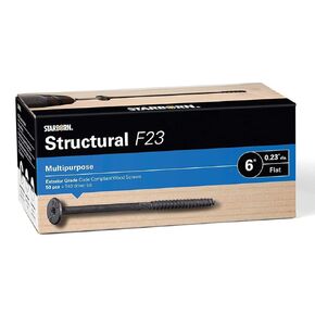 Starborn Structural F23 Multi-Purpose Flat Head Wood Screw - Pack of 50-6"