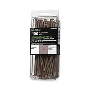 Starborn Industries CXD81L10275 2.75 in. Deckfast Cap-Tor XD Epoxy Coated Capstock & Composite Screws44; Cedar - Pack of 100