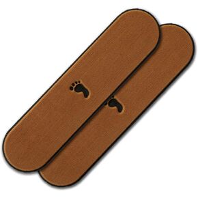 3"x12" Anti-Slip Gunnel Pads 2 Pack - Brown