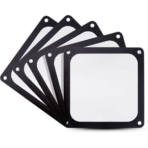 PC Cooler Fan Filter, 120 x 120mm PVC Magnetic Computer Mesh Frame Nylon Dust Filter Computer Case Cover (5 Pcs)