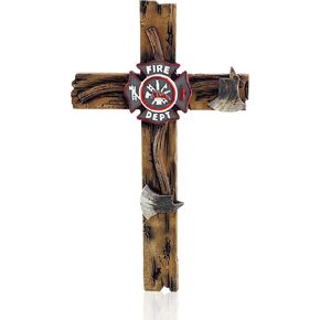 قطعة مركزية لشعار قسم الإطفاء الجميل مقاس 10 بوصات من Pine Ridge - رائعة للمنزل والجراج والمتجر وسلسلة بطل ديكور محطة الإطفاء المحلية in Kuwait