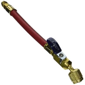 Yellow Jacket 29980 FlexFlow and Low Loss Adapter Hoses with Compact Ball Valve, 9" (Pack of 3)