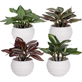 2 Packs Small Fake Plants Artificial Potted Plants for Home Decor Faux Indoor Plants for Office Desk Farmhouse Pothos Hanging Plants Green