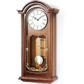AYRELY® 26IN Grandfather Vintage Wall Clock with Pendulum and Chime, Hour/Quarter-Hour Chime, Elemwood Frame, Large Vintage Wall Clock for Living Room,Home Decor Gift