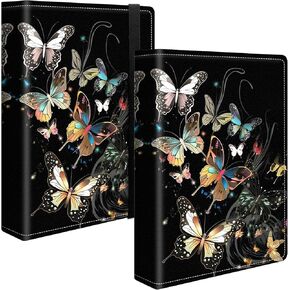 Butterfly Photo Album 5x7 120 Pockets Photos with Strong Elastic Band, Small Mini Albums Sheet Protector Folder for Photos, Album for Family Wedding Baby Women Men Vacation Gift