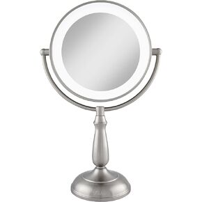 Zadro 11" Makeup Mirror with Lights and Magnification Dimmable Touch LED Lighted Makeup Mirror with Magnification