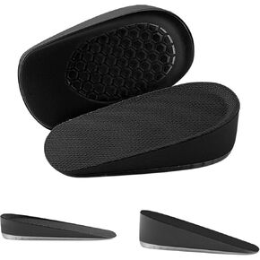 Heel Lift - Height Increase Insoles for Men & Women, Invisible Foot Pads Shoe Inserts, Heel Cups with Honeycomb Design for Leg Length Discrepancies & 2pairs (Large (0.6"&1" Height))