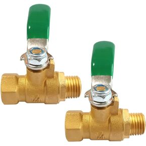 Joywayus Brass Heavy Duty Ball Valve 3/8" NPT Female x 3/8" NPT Male Thread Anti-Rust Forged Fittings (Pack of 2)