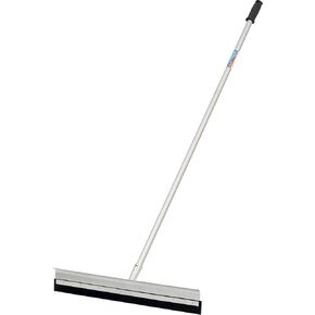 Unger Professional AquaDozer Max Kit – 36" Smooth Surface Curved Floor Squeegee & 48" Dual End Pole – Floor Scrubber, Floor Squeegee for Concrete Floors & Asphalt, Squeegee Broom
