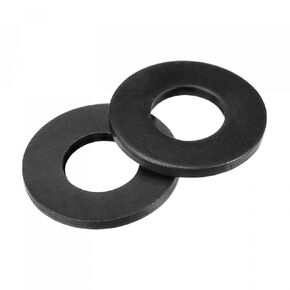 uxcell 1/4-Inch Flat Washer, Alloy Steel Black Oxide Finish Pack of 100