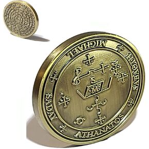 The Archangel Michael + 72 Names of God Kabbalah King Solomon Coin Seal Talisman