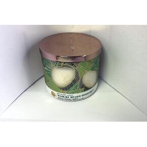 Bath & Body Works, White Barn 3-Wick Candle w/Essential Oils - 14.5 oz - 2022 Spring Scents (Waikiki Beach Coconut)