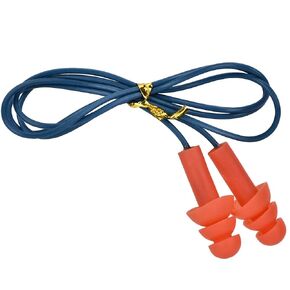 Corded Silicone Noise Reduction Ear Plugs，Metal Detectable Hearing Protection Ear Plugs，Noise Reduction Earplugs