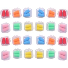 24 Pairs of Soft Foam Earplugs Noise Cancelling Ear Plugs Sound Blocking Earplugs Hearing Protection Ear Plugs Noise-canceling Earplug with Case