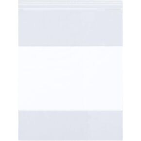 White Block Reclosable 6 Mil Poly Bags, 5" x 7", Clear, 1000/Case