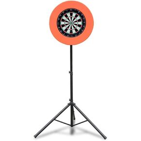 Black Dartboard Stand Unisex's, Darts Portable Travel Tripod Board Holder, Mobile & Height-Adjustable, Folding TV & Speaker Tripod, Thickened Steel, High 200Cm