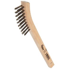Weiler 95013 Small Hand Wire Scratch Brush, Stainless Steel Fill, Wood Block, 2 x 9 Rows, Made in The USA (Pack of 36)
