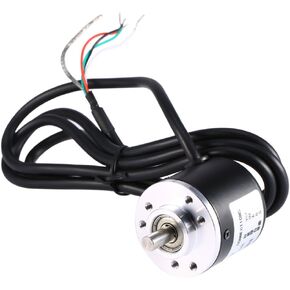 Incremental Rotary Encoder, 600P/R Photoelectric Optical Rotation Encoder 5V-24V Wide Voltage Power Supply 6mm Shaft, Incremental Rotary Encoder