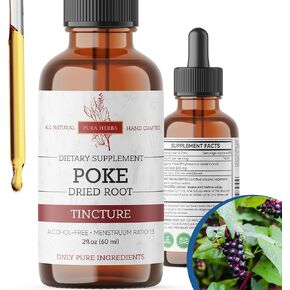 Organic Poke Root Tincture, Supports Immune and Lymphatic System, Alcohol Free, Vegan - 2 Fl Oz
