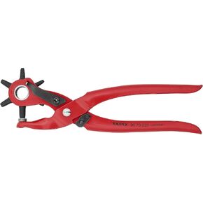 KNIPEX - 90 70 220 Tools - Revolving Punch Pliers (9070220), Red
