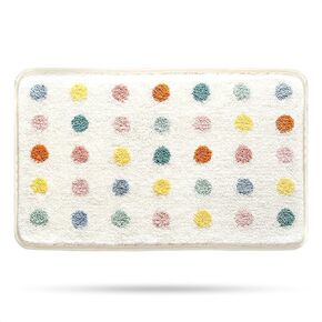 Molesun Floral Bath Mat, Bathroom Rug Non-Slip Soft Shower Rug Microfiber Cute Bath Rug for Kids, Water Absorbent Thick Shaggy Floor Mats for Bedroom, Kitchen, Home Decor, 20" x 31"
