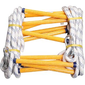 16ft Emergency Fire Escape Rope Ladder 2 Story Flame Resistant Emergency Fire Safety Evacuation Ladder Fast to Deploy Sturdy and Strong Portable and Reusable.