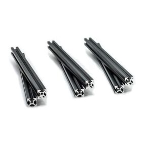 MakerBeam 150x10x10mm Beam, Black anodised (Pack of 6)