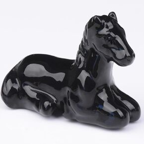 2.2 Inch Flame Stone Horse Crystal Figurines,Hand-Carved Healing Crystals Decor, Horse Statues Stone Energy Gemstones,in Bedroom Office Meditation Horse Memorial Gifts for Girls and Women