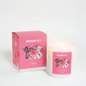 Mean Girls Inspired Scented Candle: On Wednesdays We Wear Pink - Toasted Strawberry Strudel Scented, 9oz, 50 Hour Burn, Vegan Soy & Coconut Blend Candle for Home Decor, Gift for Women & Men