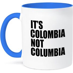 3dRose Its Colombia Not Columbia Ceramic Mug, 11 oz, White