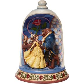 Enesco Disney Traditions by Jim Shore Beauty and The Beast Rose Dome Scene Figurine, 10.3 Inch, Multicolor