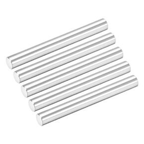 uxcell 5Pcs 6mm X 55mm Dowel Pin 304 Stainless Steel Cylindrical Shelf Support Pin Fasten Elements Silver Tone