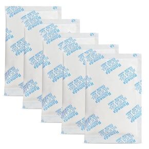 6Pcs 50 Gram Silica Gel Packets,Transparent Desiccant Packs for Storage, Moisture Absorbers for Food Storage, Clothes, Shoes, Jewelry, Spices, Tools, Photo Album, Leather Itemand More