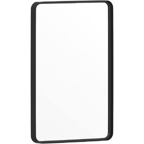 Flash Furniture Janinne Rectangle Wall Mirror - Matte Gold Accent Mirror - 20" x 30" Vanity Mirror - for Bathroom, Vanity, Entryway, Dining Room, & Living Room