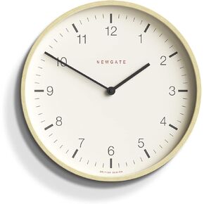 NEWGATE® Mr Clarke - Modern Minimalist - A Small Scandi-inspired Wall Clock with a Modern Plywood Case for Home Living/Dining Room or Office HWD 28 x 28 x 4.5cm (Light Plywood & Arabic Dial)