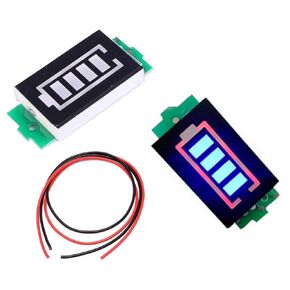 2Pcs 2S 8.4V Battery Capacity Indicator Module Lithium Lipo Battery Capacity Tester Li-Ion Module 4 Sections Blue LED Display Electric Vehicle