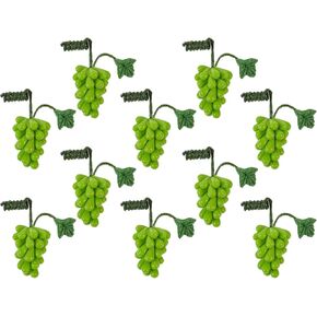 Alasum 10pcs Realistic Miniature Fruit Models, Light Green Resin Grape Bunches, Tiny Grape Props for Dollhouse Decor, Kitchen, Living Room, Handcrafted, 0.90 * 0.39 * 0.39inch