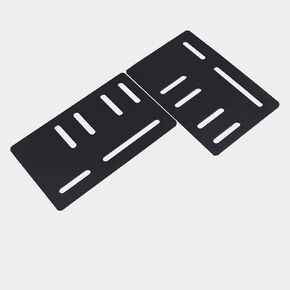 Spring Solution, 2Pcs Bed Frame Headboard and Footboard Adapter/Connector, Heavy Duty Modification Plate, Attachment Bracket with Hardware, Black