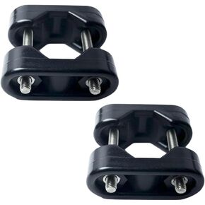 MARINE CITY Nylon Rail Mount Brackets for1-7/8 Inches Round and Square Tubes for Flag Poles – Cleats – Fender Holder Hooks – Navigation Lights (Pack of 2)