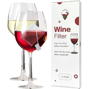 Wine Filters Wine Wand, the Wand Wine Purifier, Remove Histamines and Sulfite,the Wand Wine Filter,Prevent Wine Sensitivities(Pack of 12)