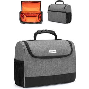 CURMIO Bartender Kit Bag, Portable Travel Carrying Bag with Rubber Handle for Bar Tools Set, For Home Indoor Outdoor Patio Party, Black (Bag ONLY, Patent Pending)