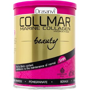 Drasanvi COLLMAR Beauty Hydrolyzed Marine Collagen Powder 275g/ 9.70 Ounce/Pomegranate Flavor - Smoothness and Elasticity with Hyaluronic Acid and Vitamin C