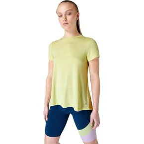تي شيرت نسائي للتمرين التركيزي من Sweaty Betty برقبة دائرية وأكمام قصيرة